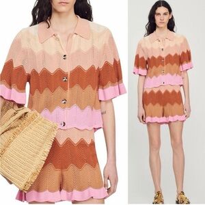 Sandro knit set - can sell together or separately - shorts size 34 - cardigan 0